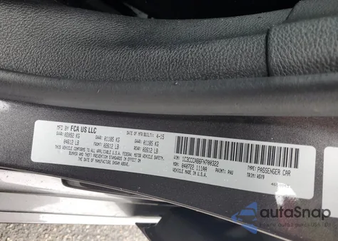 2015 Chrysler 200 Limited из США, поврежденный, VIN 1C3CCCAB6FN700322